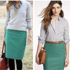 J Crew Wool No 2 Pencil Skirt Size 8